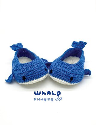 Whale Baby Booties