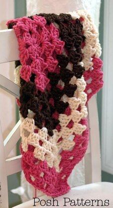 Granny Square Baby Blanket Crochet Pattern 268