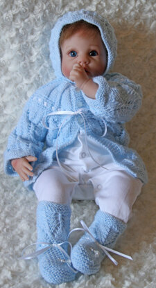 Blue baby set with guardian angel