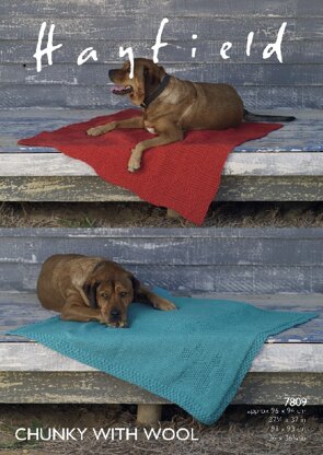 Dog Blankets in Hayfield Chunky With Wool - 7809- Downloadable PDF