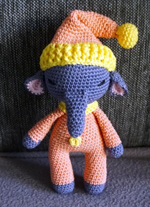 Crochet Pattern Purple Elephant Sleepy!