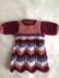 Multi colour dress, bolero, bag for 18" doll