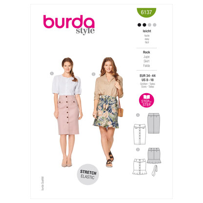 Burda Style Misses' Skirt B6137 - Paper Pattern, Size 8-18