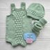 Juniper Baby Romper, Cardigan, Hat & Booties 0-6mths