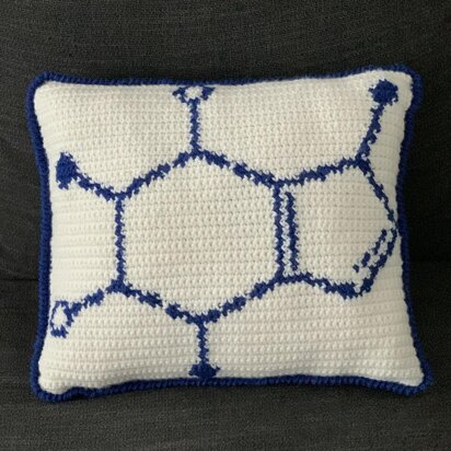 Caffeine Molecule Throw Pillow