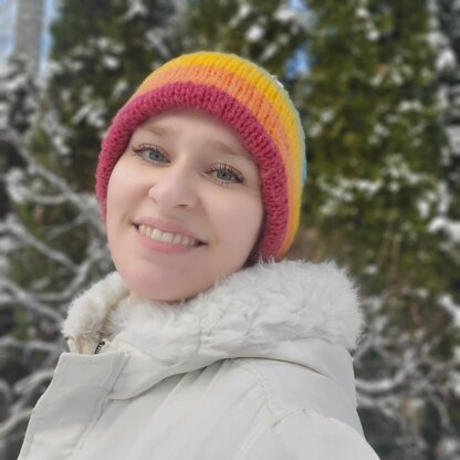 Rainbow Ponytail Beanie