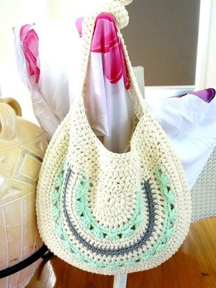 Large Crochet Hobo Bag