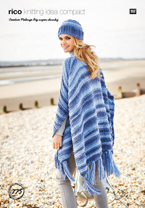 Ponchos & Hat in Rico Creative Melange Big Super Chunky - 775 - Downloadable PDF