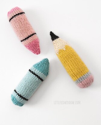 Knit Pencil and Crayon