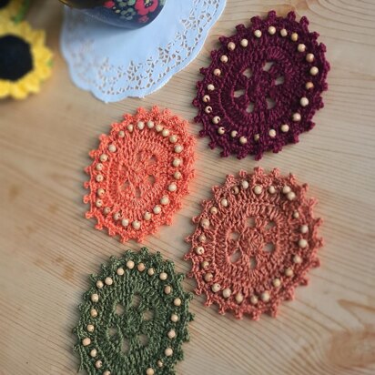 Beaded fall coaster