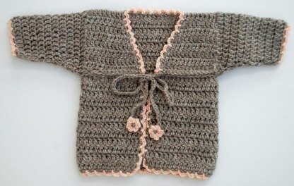 No-Sew Baby Cardigan Crochet Pattern