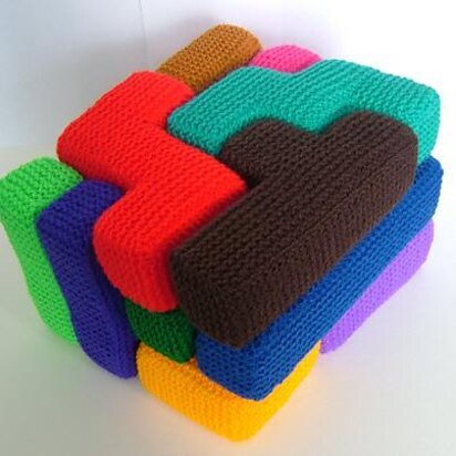 Pentominoes & Pentacubes - knitting pattern