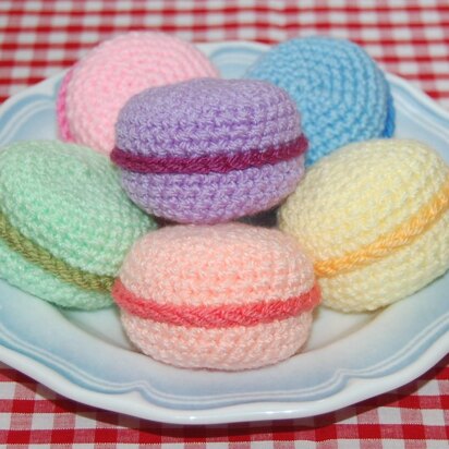Crochet Pattern for Macarons / Macaroons - Crochet Play Food / Amigurumi / Tea Party / Crocheted Food