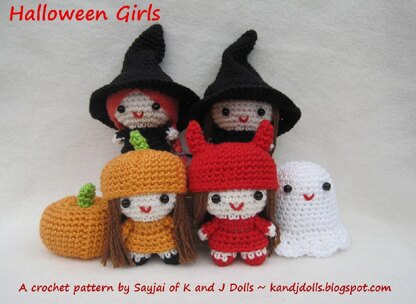 Halloween Girls PDF Amigurumi crochet pattern