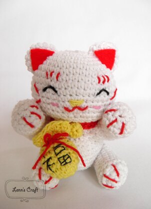 Maneki Neko Lucky Cat Amigurumi