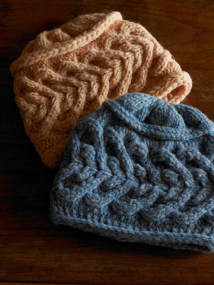 Moonshine Hat & Mitten Set in Imperial Yarn Bulky 2 Strand - P143 - Downloadable PDF