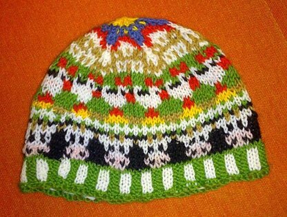 Cow farm kids beanie