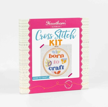 Hawthorn Handmade Born To Craft Cross Stitch Kit Cross Stitch Kit - 17.8cm