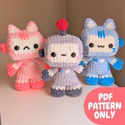 Crochet Robot and Robot Cat