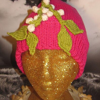 MISTLETOE BEANIE HAT - knitting pattern