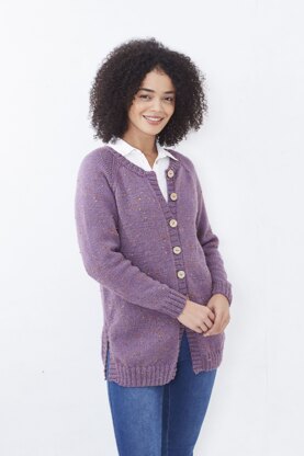 Cardigan and Sweater in King Cole Big Value Tweed DK - 5707 - Downloadable PDF