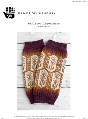 Ballston Legwarmers in Manos del Uruguay Silk Blend