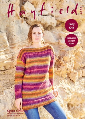 Tunic Sweater in Hayfield Spirit Chunky - 8253 - Downloadable PDF