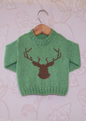 Intarsia - Deer Silhouette Chart - Childrens Sweater