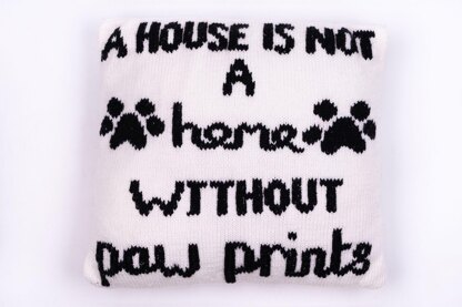 A House Is Not A Home Without Paw Prints Cushion