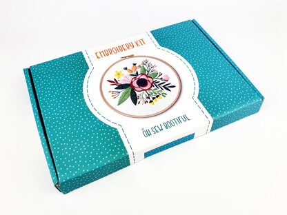 Oh Sew Bootiful Poppy Bouquet Printed Embroidery Kit