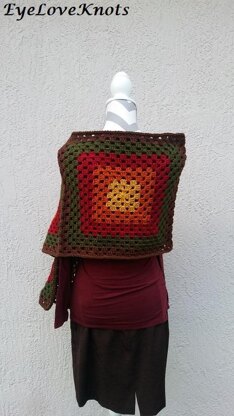 Granny Square Rectangle Shawl