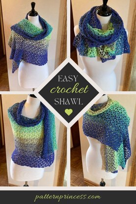 Aurora Borealis Crochet Shawl