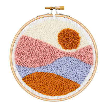 The Modern Crafter Sunset Beginner Punch Needle Hoop Kit - 8in