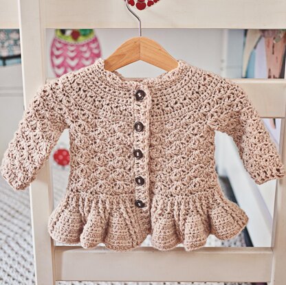 Soft Wool Peplum Cardigan