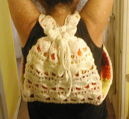 Flaming Skull Back Pack