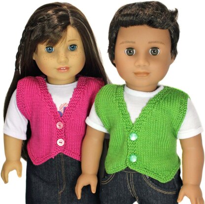 Knit Me a Waistcoat - 18" Dolls