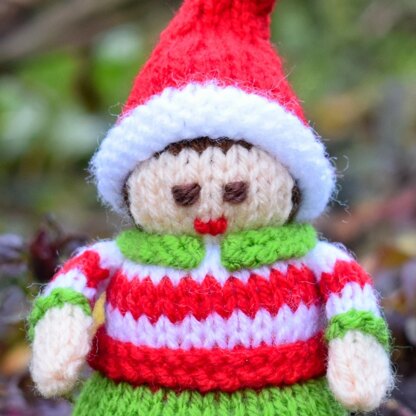 Christmas Elf Doll Knitting Pattern - Toy Knitting Pattern