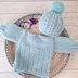 Cabled Baby Cardigan and Hat set