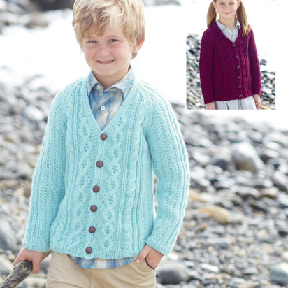 V Neck and Shawl Collared Cardigans in Sirdar Supersoft Aran - 2427 - Downloadable PDF