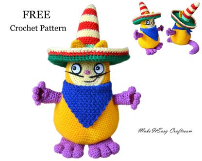 Free crochet pattern. Hungry Henry amigurumi. Baby TV cartoon character.