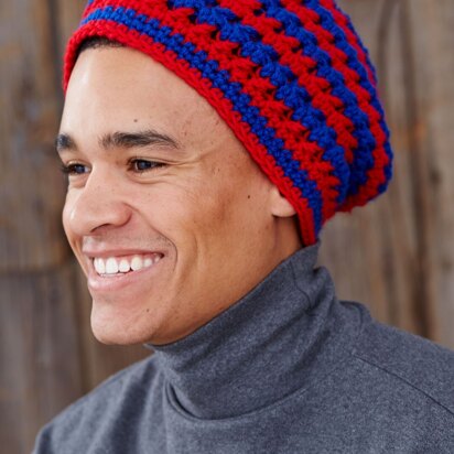 Patriotic Spirit Hat in Bernat Super Value