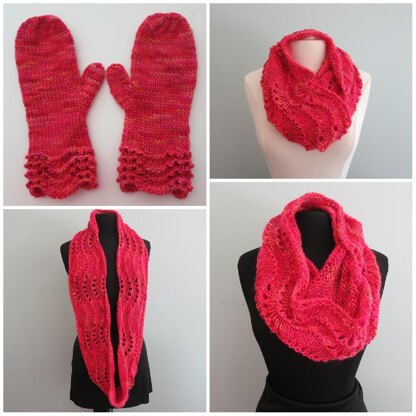 Lacy Cowl and Mittens
