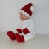 Baby Santa Hat, Booties and Mittens