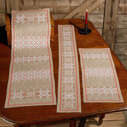 Permin Christmas Lines Tablerunner Cross Stitch Kit - 36cm x 123cm