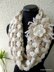 Elegant Beige Cowl With Flower