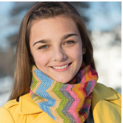 Doubled Chevron Cowl in Classic Elite Yarns  Liberty Wool Prints - Downloadable PDF