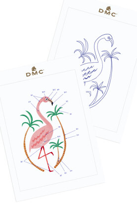 Flamingo in DMC - PAT0524 - Downloadable PDF