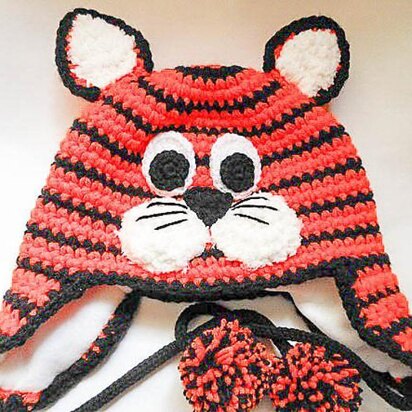 Tiger Cat Earflap Hat