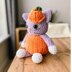 Pumpkin cat in the hat crochet pattern, halloween crochet pattern, US terms