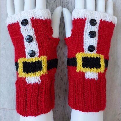 Ladies Girls Christmas Fingerless Gloves Santa Reindeer Penguin Snowman BB056